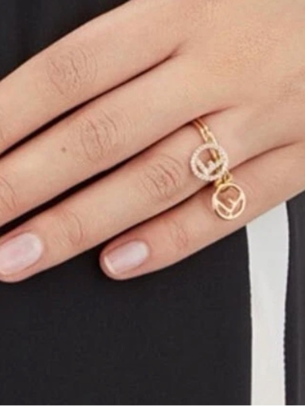 FENDI double charm ring